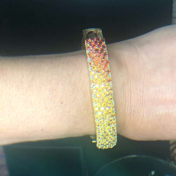 Gold Plated Sterling Silver Ombré bangle & ring - Picture 2 of 16